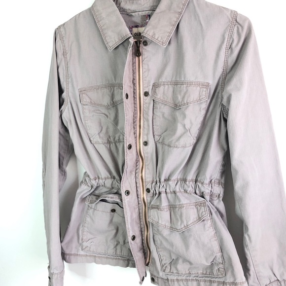 Old Navy Khaki Utility Jacket Size Small - Picture 3 of 8